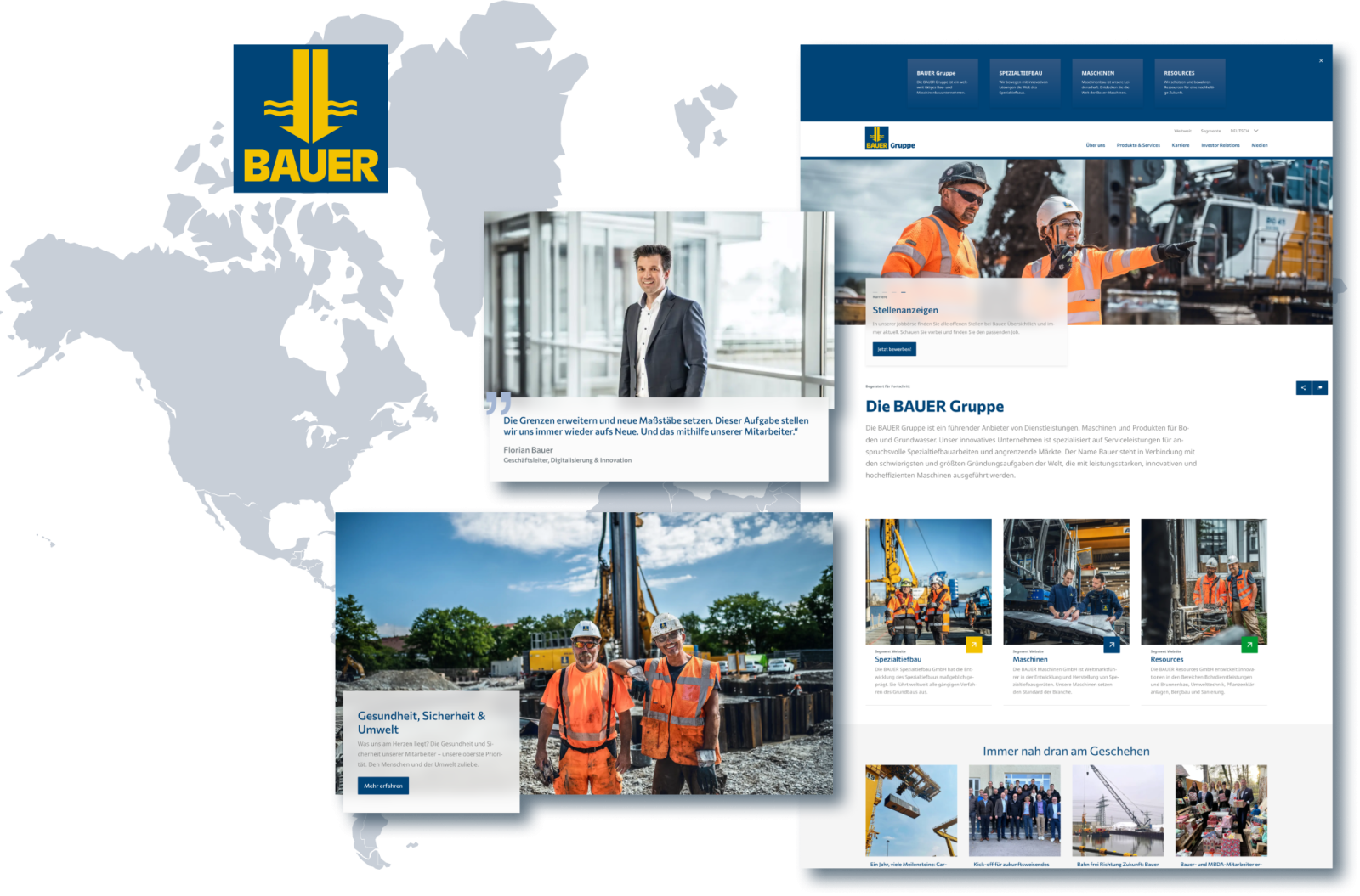 Web platform of BAUER AG