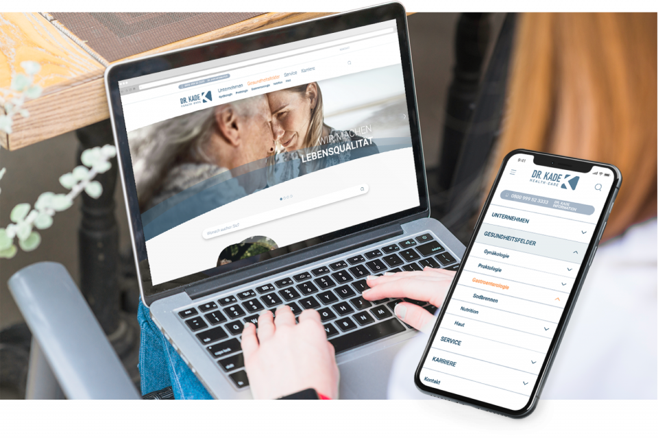 Corporate Website DR. KADE - ein Beispiel unseres Know-Hows von Webdesign für Pharmaunternehmen